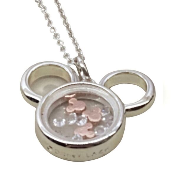 Mickey Mouse Disney  Necklace and Pendant Official Rose Gold & Silver Tone - Picture 4 of 9